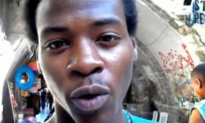 Brandon Reynolds of University of Hip Hop being interviewed in Palestine