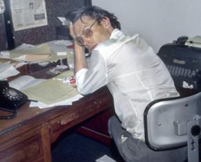 Alexander Cockburn at the Village Voice in the late 1970s